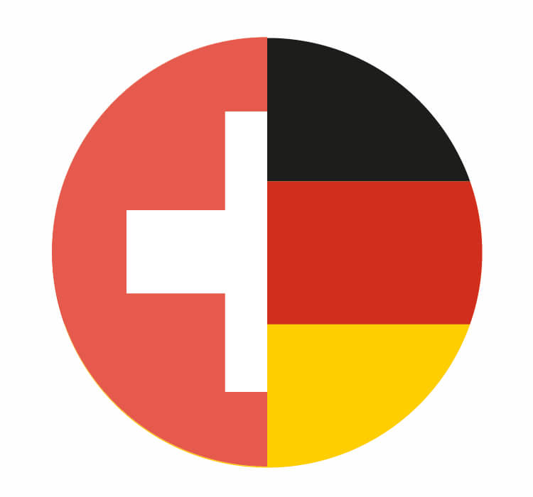 Swiss Flag. Change lenguage to Swiss German